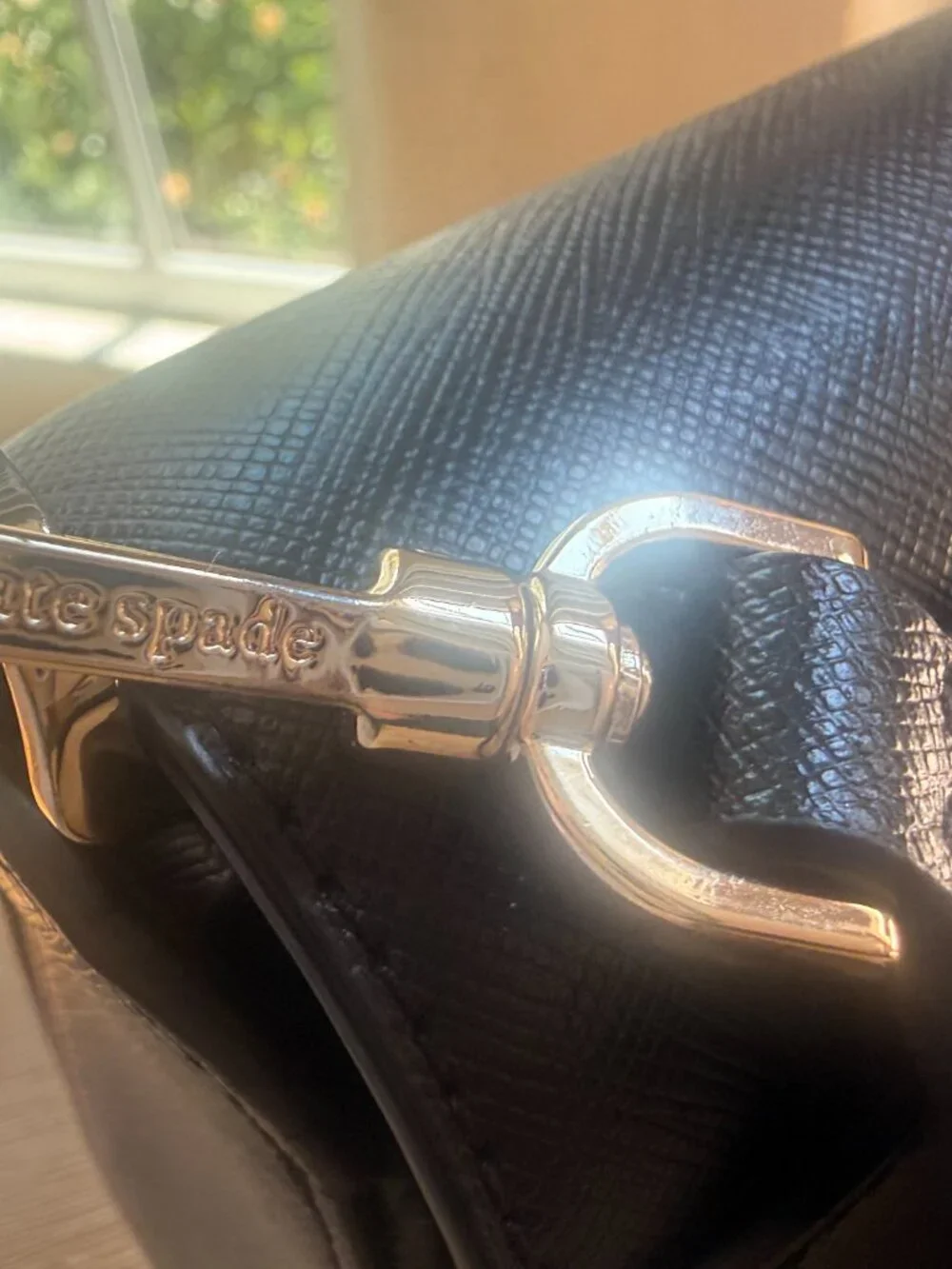 Black Kate Spade leather saddle bag